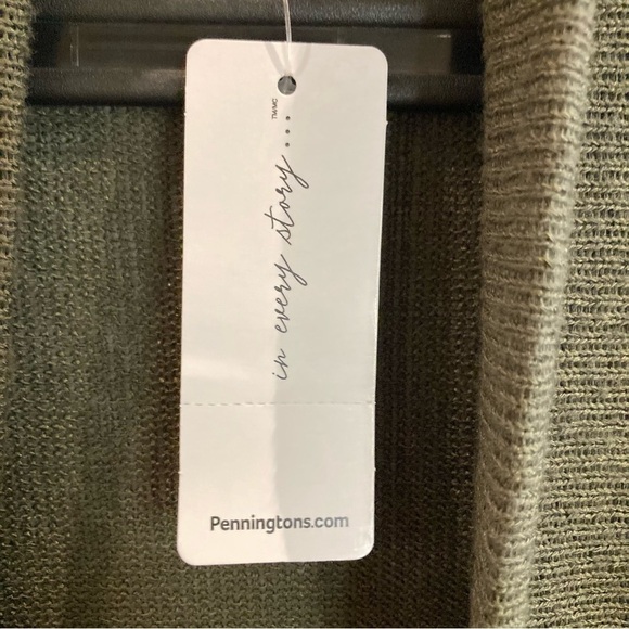 IN EVERY STORY Sz 2X Slinky Open  Front Ribbed Front Long Line Cardigan NEW - Picture 3 of 8